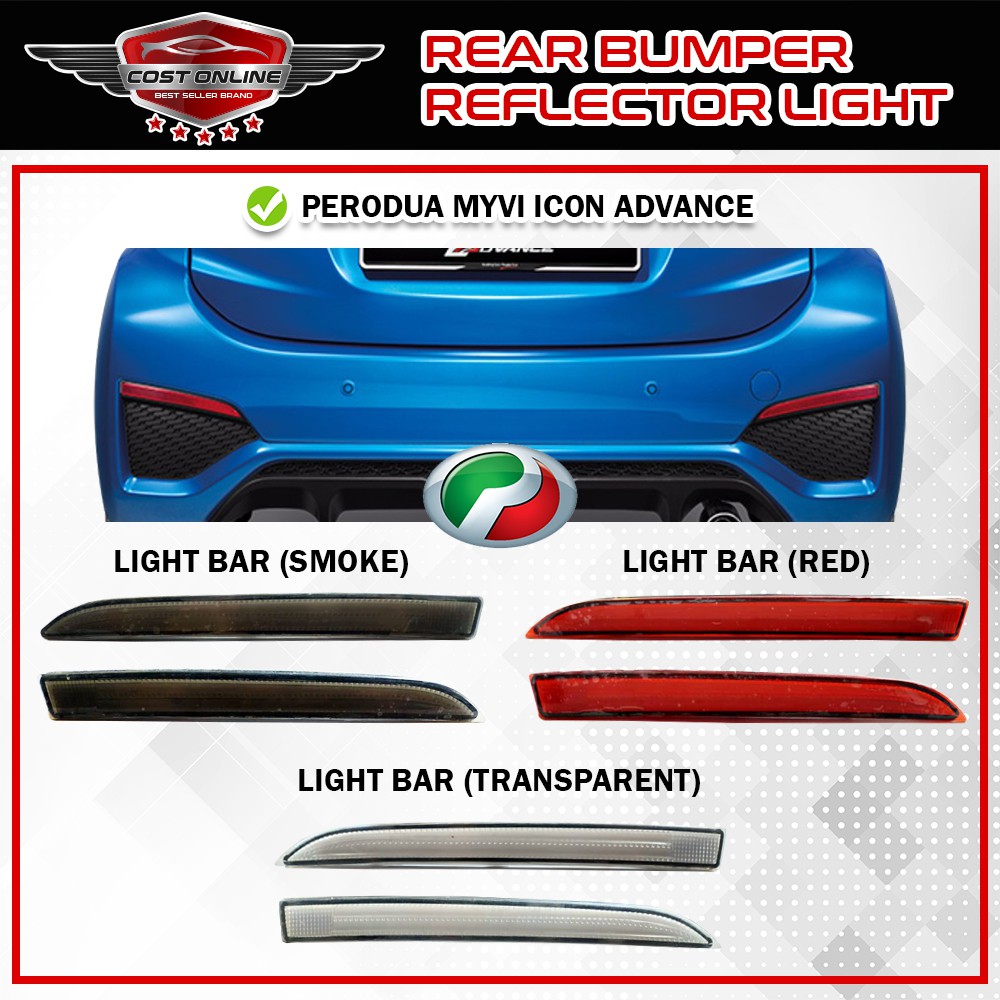 Myvi rear on sale bumper light