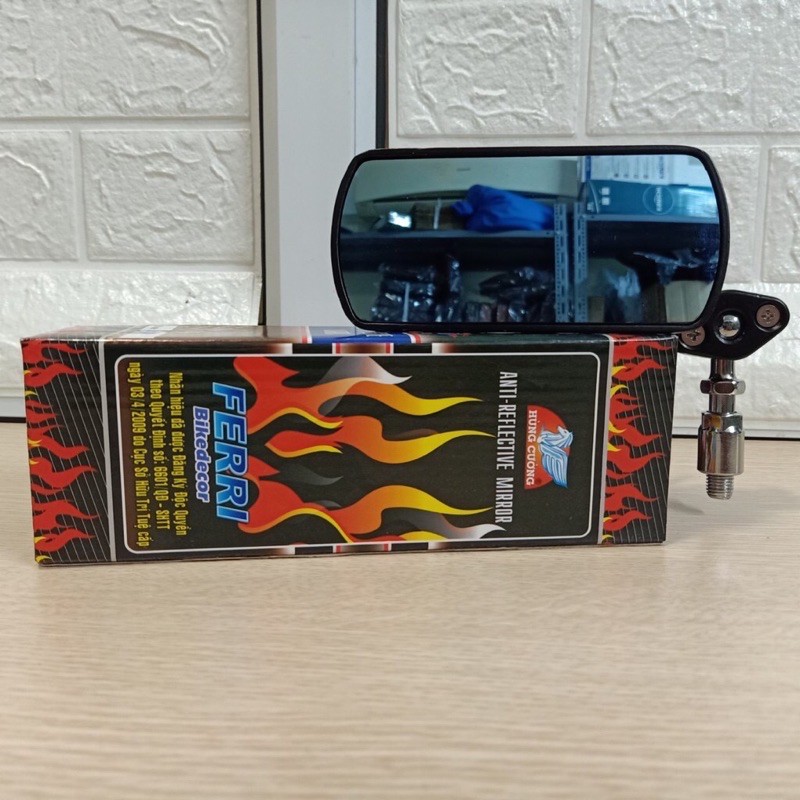 Square rearview mirror with anti-glare blue face for Hung Cuong ...