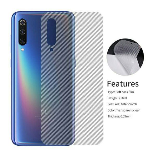 (BACK CARBON) Carbon Fiber Back Film Sticker FOR MODEL OPPO FIBER FILM ...