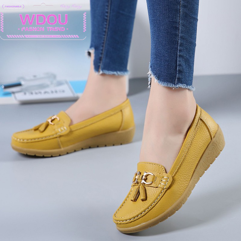 Ready Stock Women's Fashion Loafers Fashion Flat Work Moccasin Shoes ...