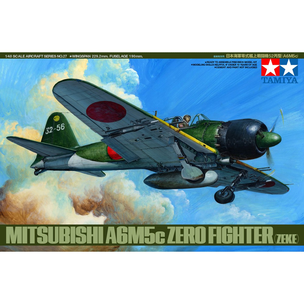 Tamiya 2nd World War FIGHTER Plane Model 1/48 Aircraft MITSUBISHI A6M2 ...