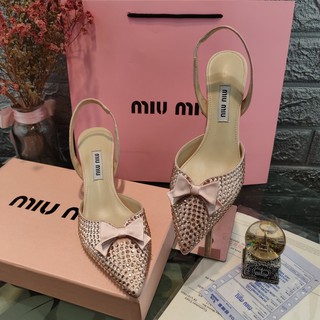 Miu miu best sale diamond heels