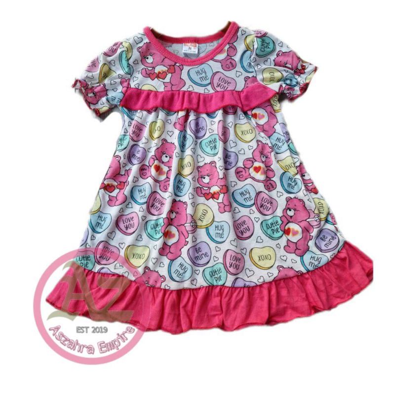 Dress Ruffle Kids gaun Kanak Kanak dress budak Shopee Malaysia