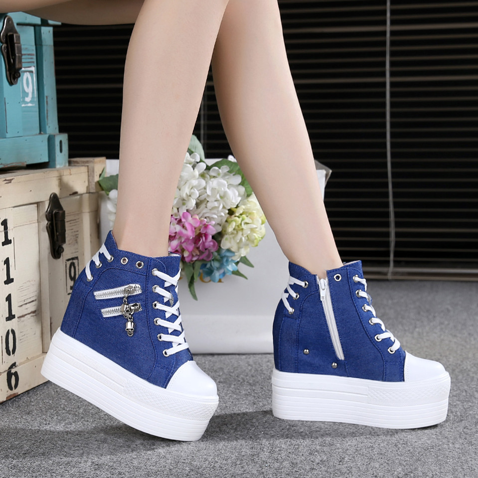 Korean thick-soled super high-heeled 12cm casual shoes platform shoes ...