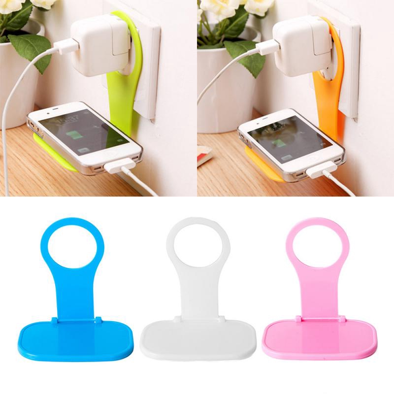 Mobile Phone Hook Folding Wall Charger Adapter Charging Holder Bracket ...