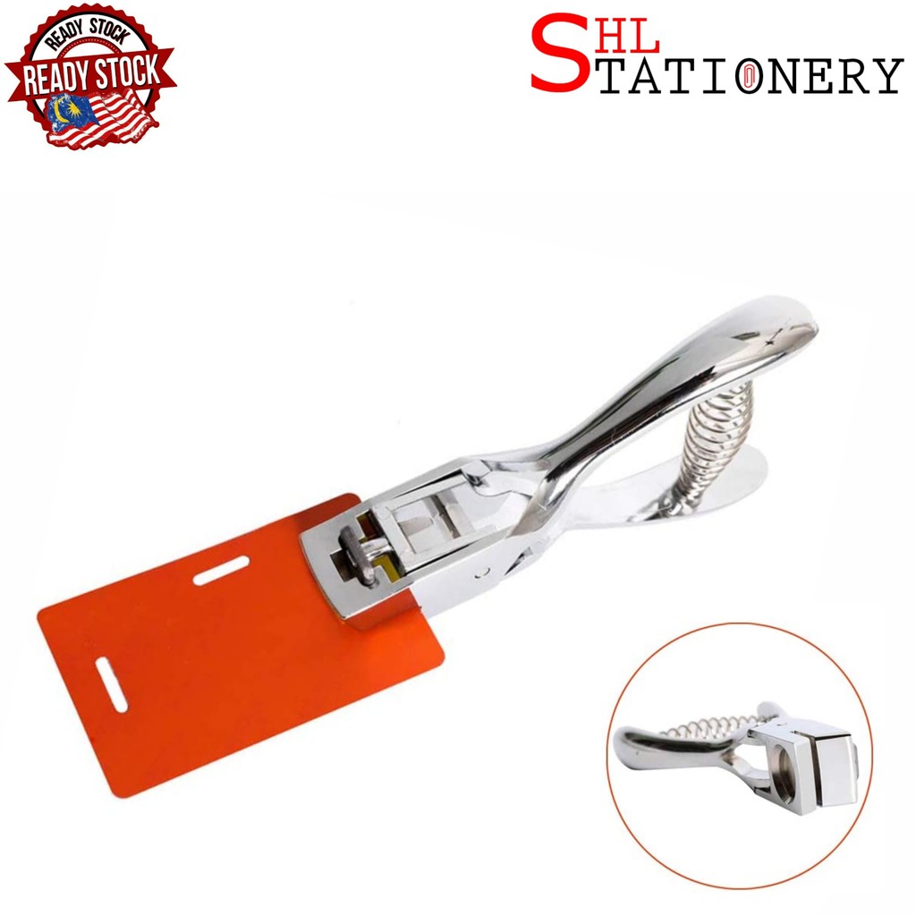 Slot Punch Badge Hole Punch Plier Tool for PVC ID Card Hand Held