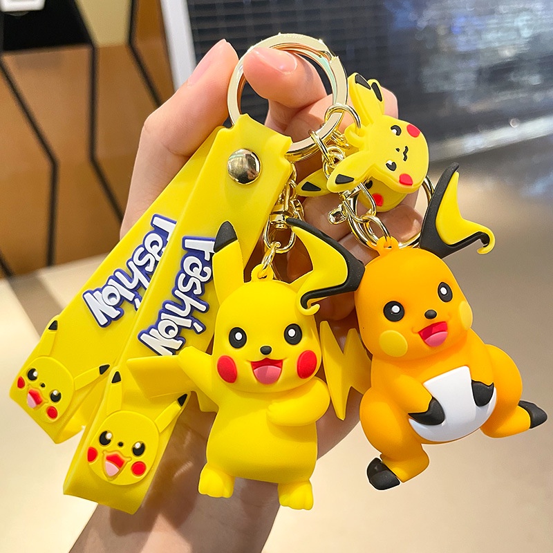 Pokémon Cute Doll Keychain Pikachu Backpack Pendant PVC Keyring ...