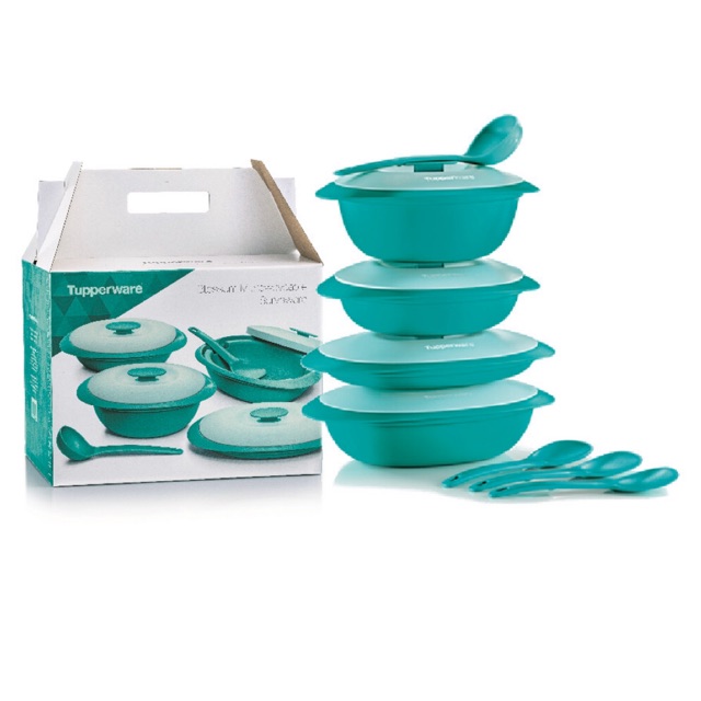 Food Keeper Set 3 in 1 Set Tupperware with Soup Server Bowl with