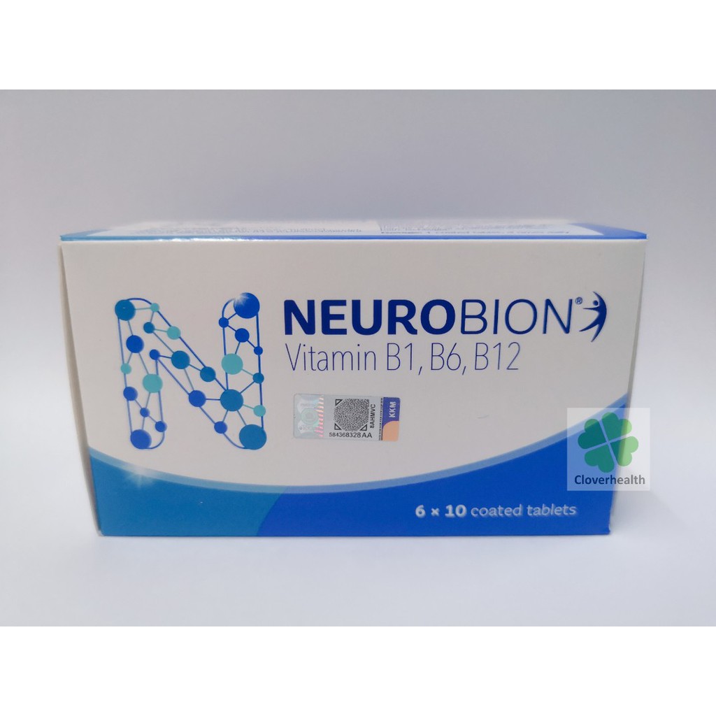 Neurobion 60 Tablets – Vitamin B1, B6, B12 – Nerve Health Support – Effervescent/Tablet – Free Shipping