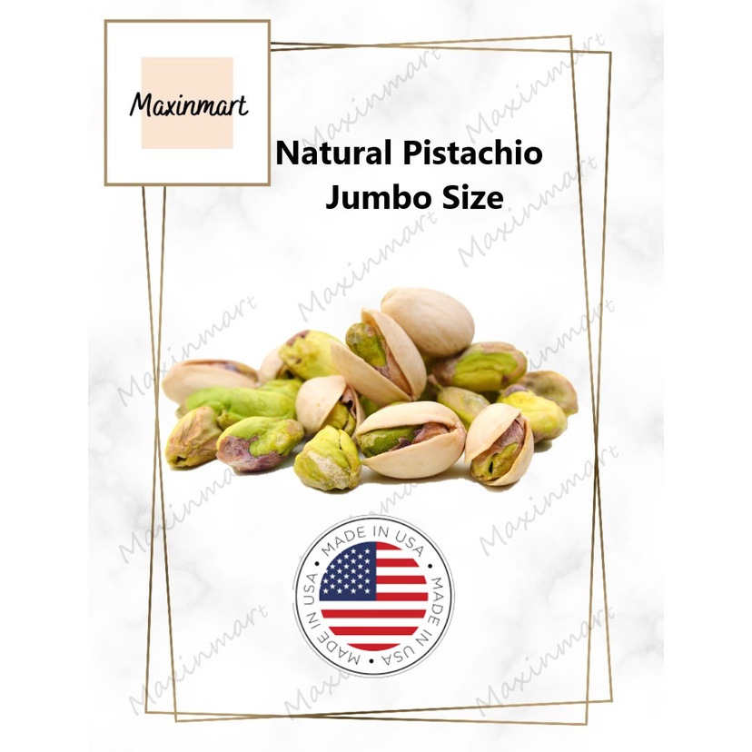 Natural California Roasted Pistachio Jumbo Size 500g Unsalted/Salted