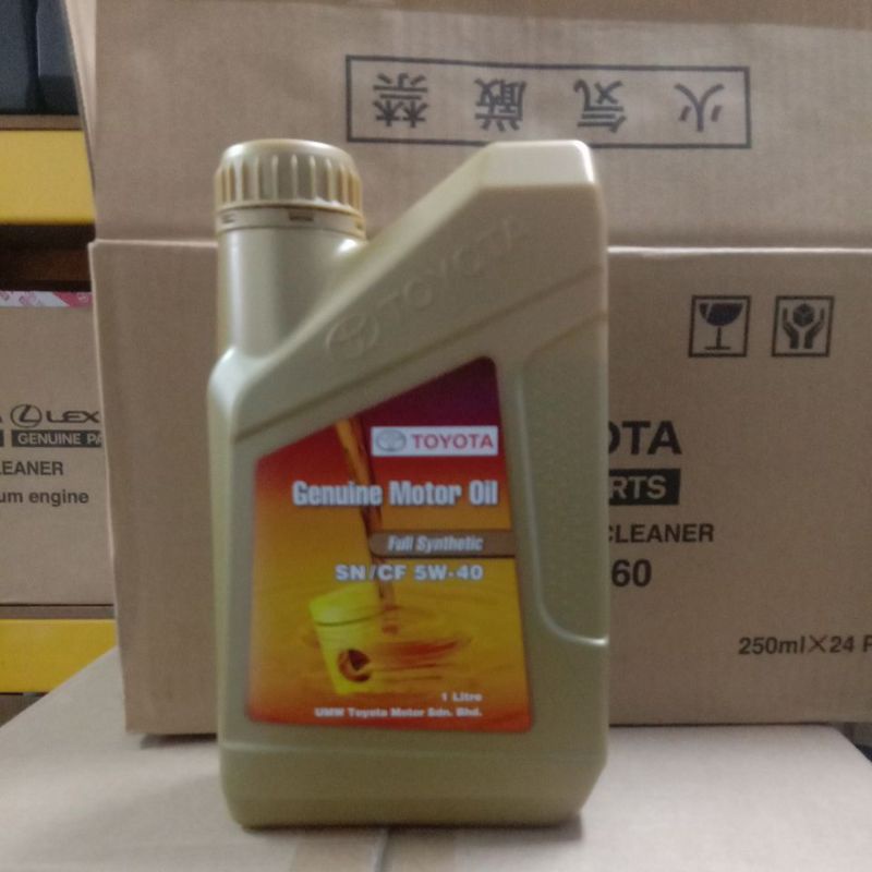 TOYOTA GENUINE MOTOR OIL FULL SYNTHETIC 5W-40 1LITER | Shopee Malaysia