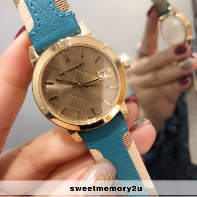 Burberry watch womens blue online