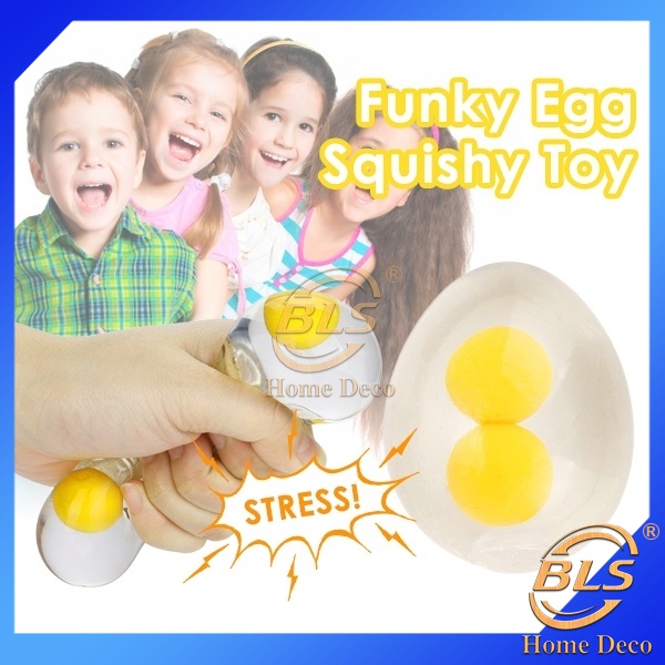 Funky Egg Splat Ball Squishy Toy Stress Relief Eggs Water Balls Kids