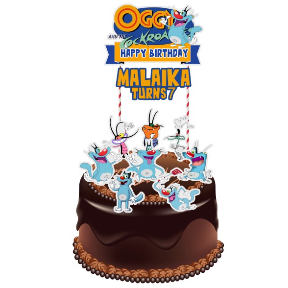 Oggy and the Cockroach Cake Topper | Shopee Malaysia