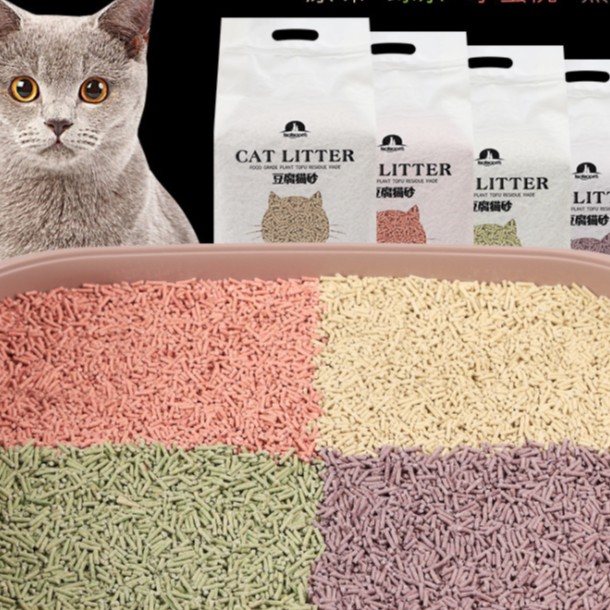 😺 READY STOCK 😺 Clumping Tofu Cat Kitten Litter 6L Degradable Plant Cat