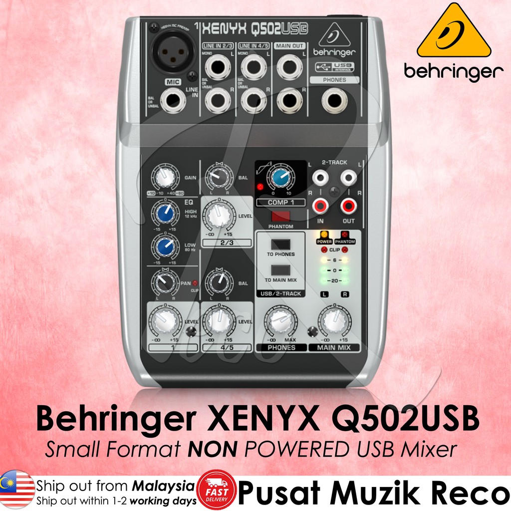 Behringer XENYX Q502USB Small Format Mixer Shopee Malaysia
