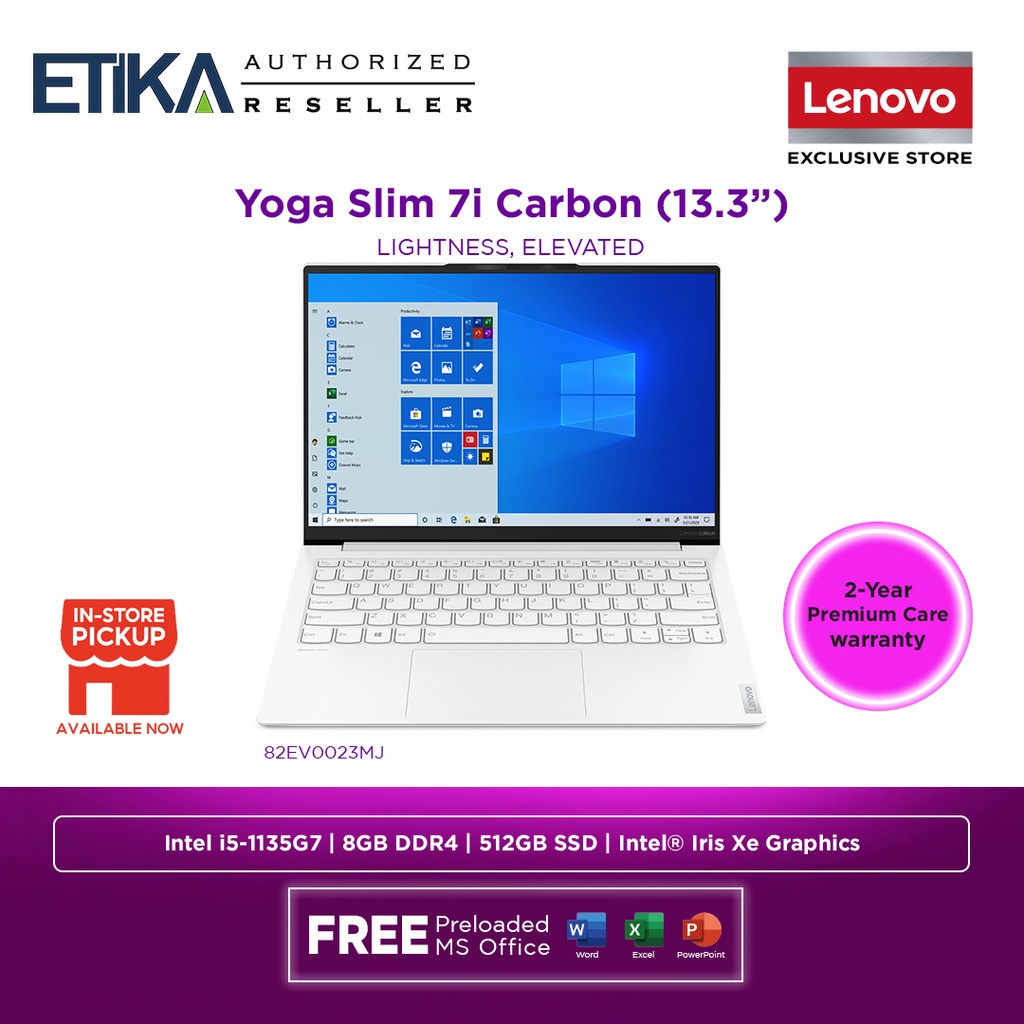 Lenovo Yoga Slim Carbon 13ITL5 82EV0023MJ Laptop Intel i5-1135G7, 8GB  D4, 512GB, QHD, MS Office, W10 White