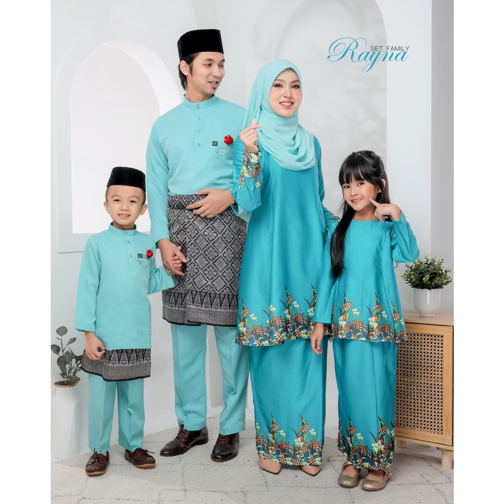 BAJU KURUNG SET FAMILY BAJU URUNG RAYNA DAN BAJU MELAYU | Shopee Malaysia