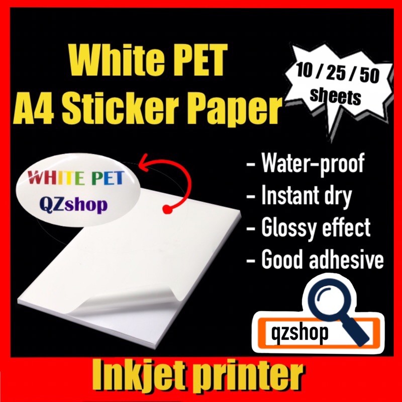 100% Transparent A4 Paper Sheets Adhesive Printable Label