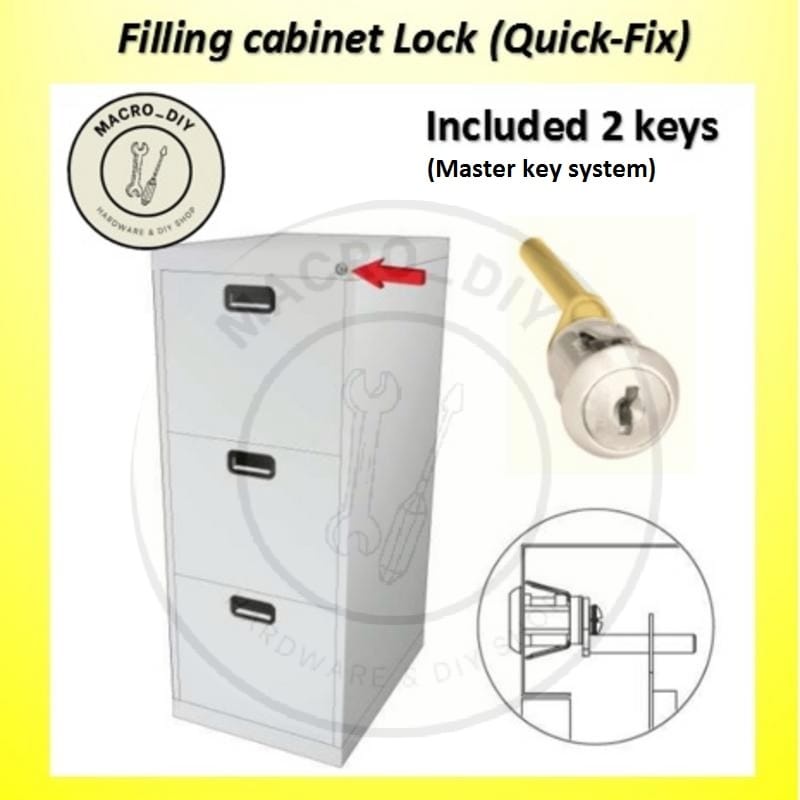 Filling Cabinet Lock Metal Cabinet Lock Drawer Lock Furniture Lock ...