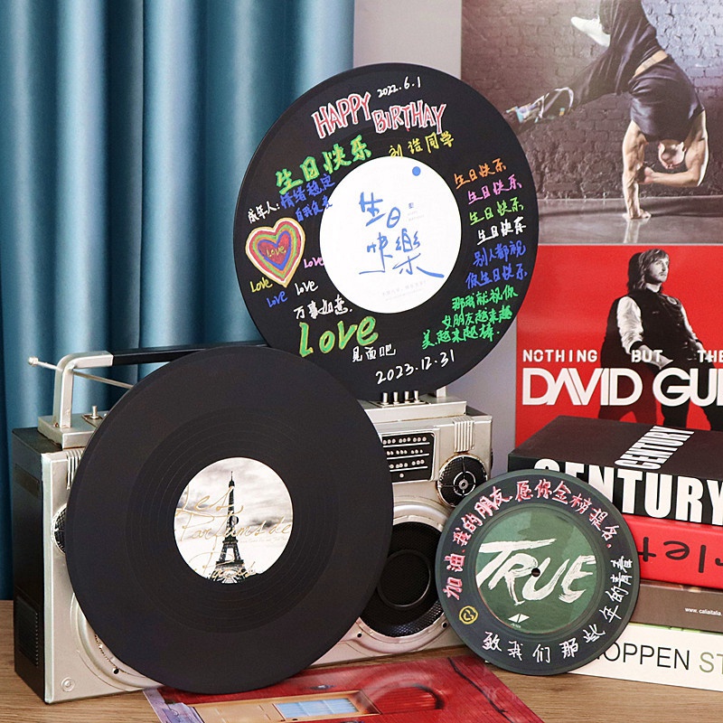 Vinyl Record DIY Happy Birthday Records Creative Retro Desktop ...