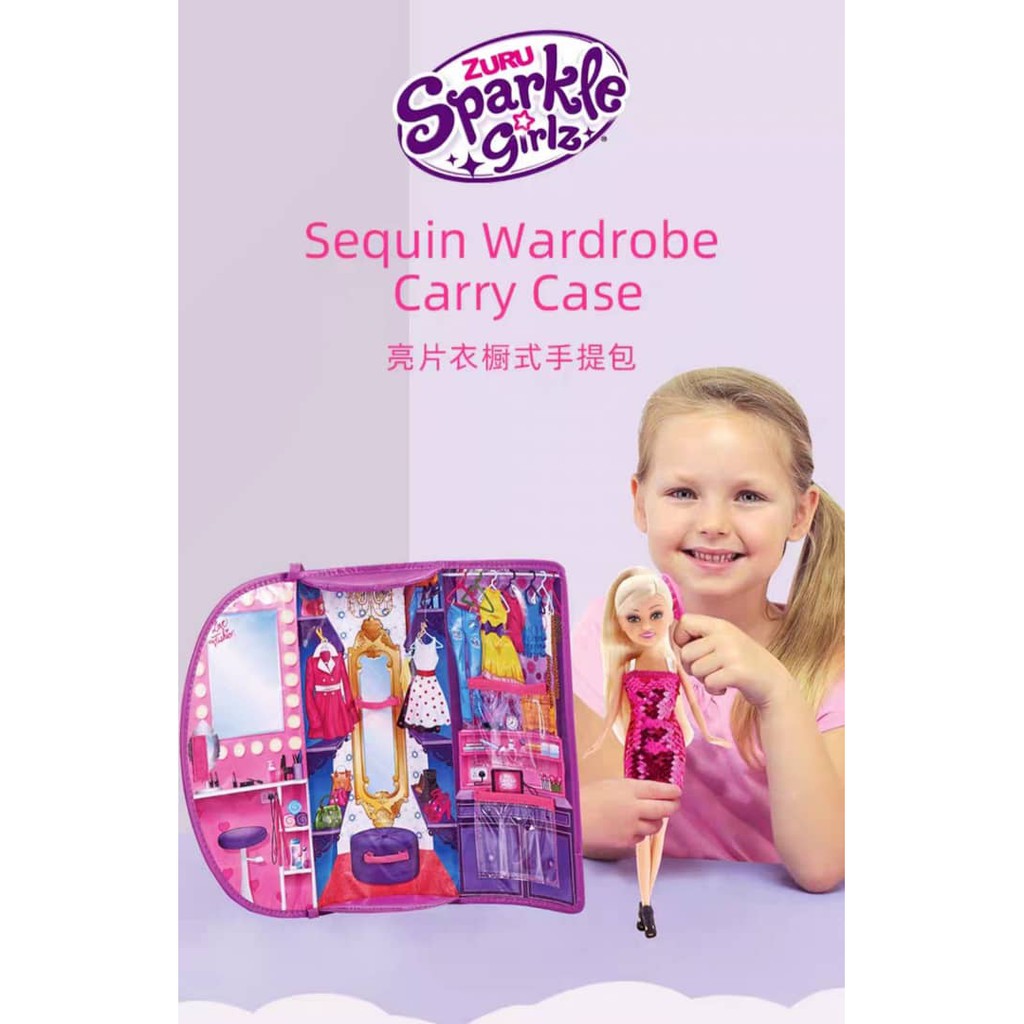 10003ZURU SPARKLE GIRLZ DOLL CARRY CASE WARDROBE Shopee Malaysia