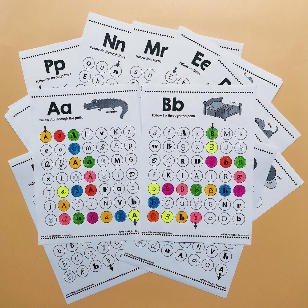 Prek Kindergarten English Alphabet 26 Letters A-Z Coloring Practice