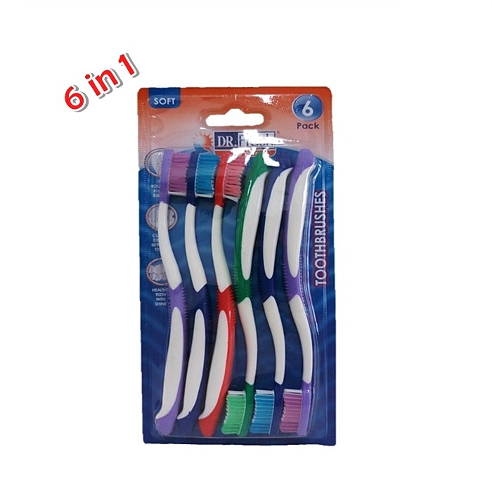 Dr. Fresh Toothbrush Velocity Soft Bristles 6pcs | Shopee Malaysia