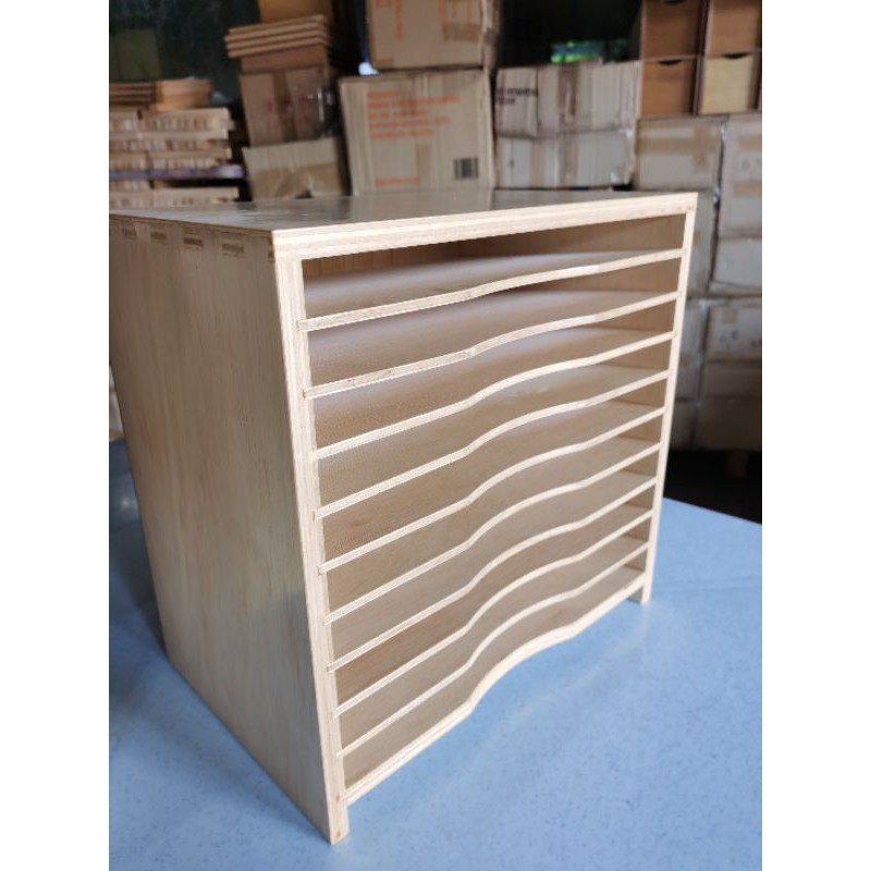 10 tier document rack (A4 Size)/ Wooden Rack | Shopee Malaysia