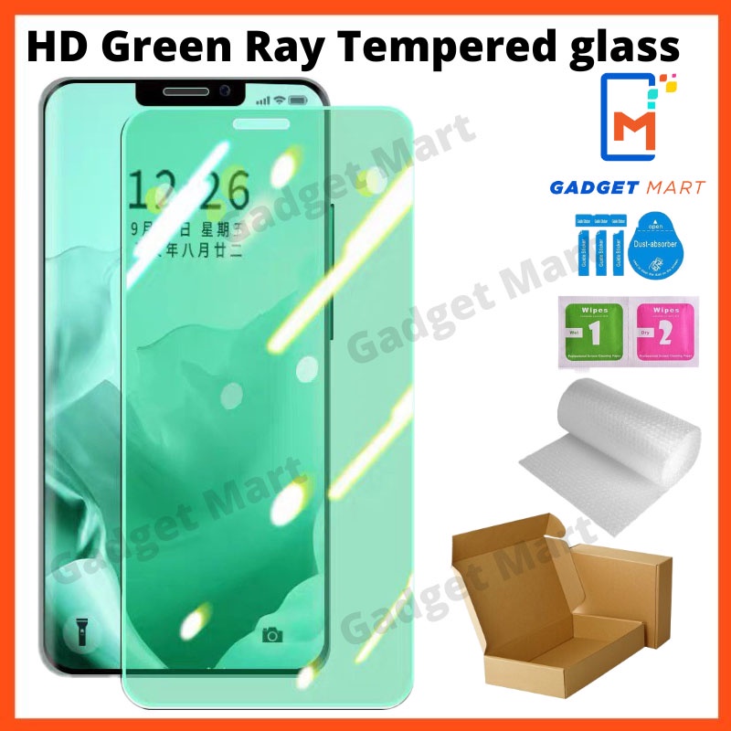 XIAOMI POCO X4 PRO 5G M4 M3 X3 F4 GT F3 Green anti Light Eyes Protection HD Tempered glass full screen protector tinted