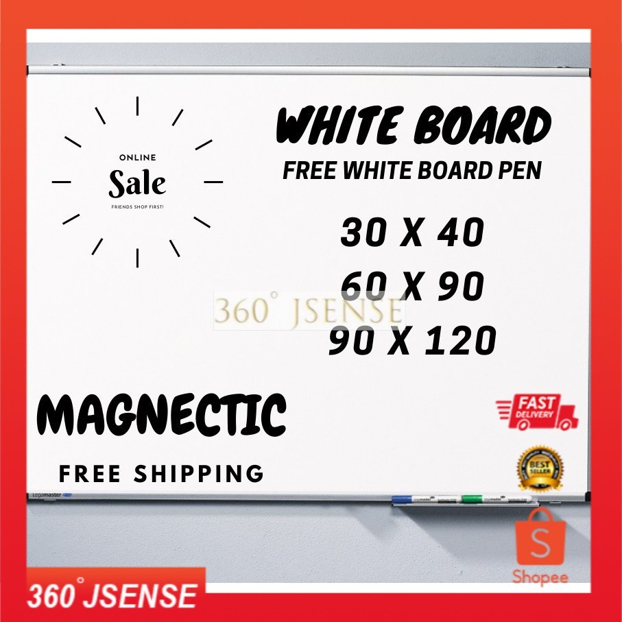 White Board / Whiteboard / Whiteboard With Pen Tray