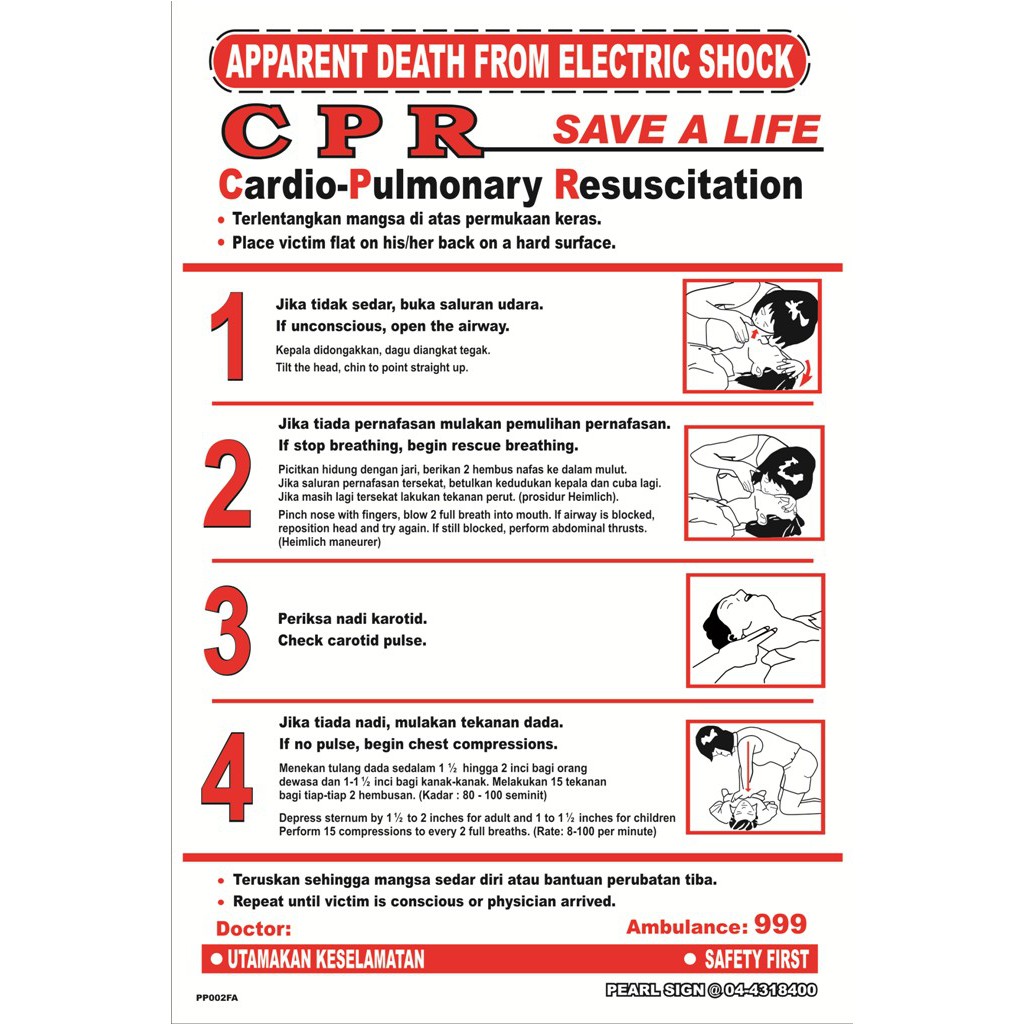 CPR CHART WHITE PVC (400 X 600MM). 1PCS /PKT ,PR CHART PVC C/W WOODEN ...