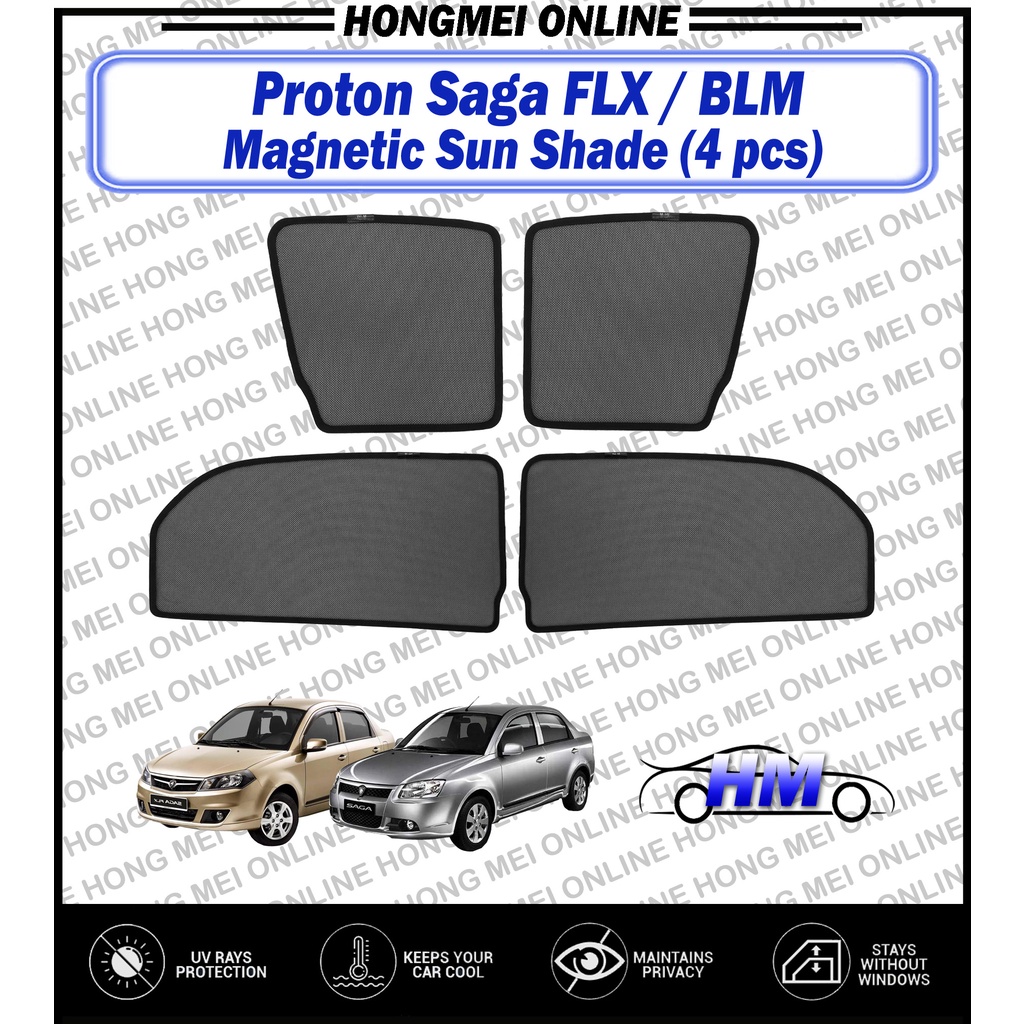 Proton Saga FLX / BLM Magnetic Sun Shade (4 PCS) | Shopee Malaysia