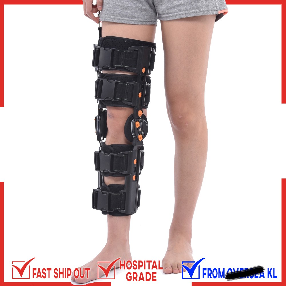 AMC Height adjustable Velcro adult tscope knee brace ROM knee brace