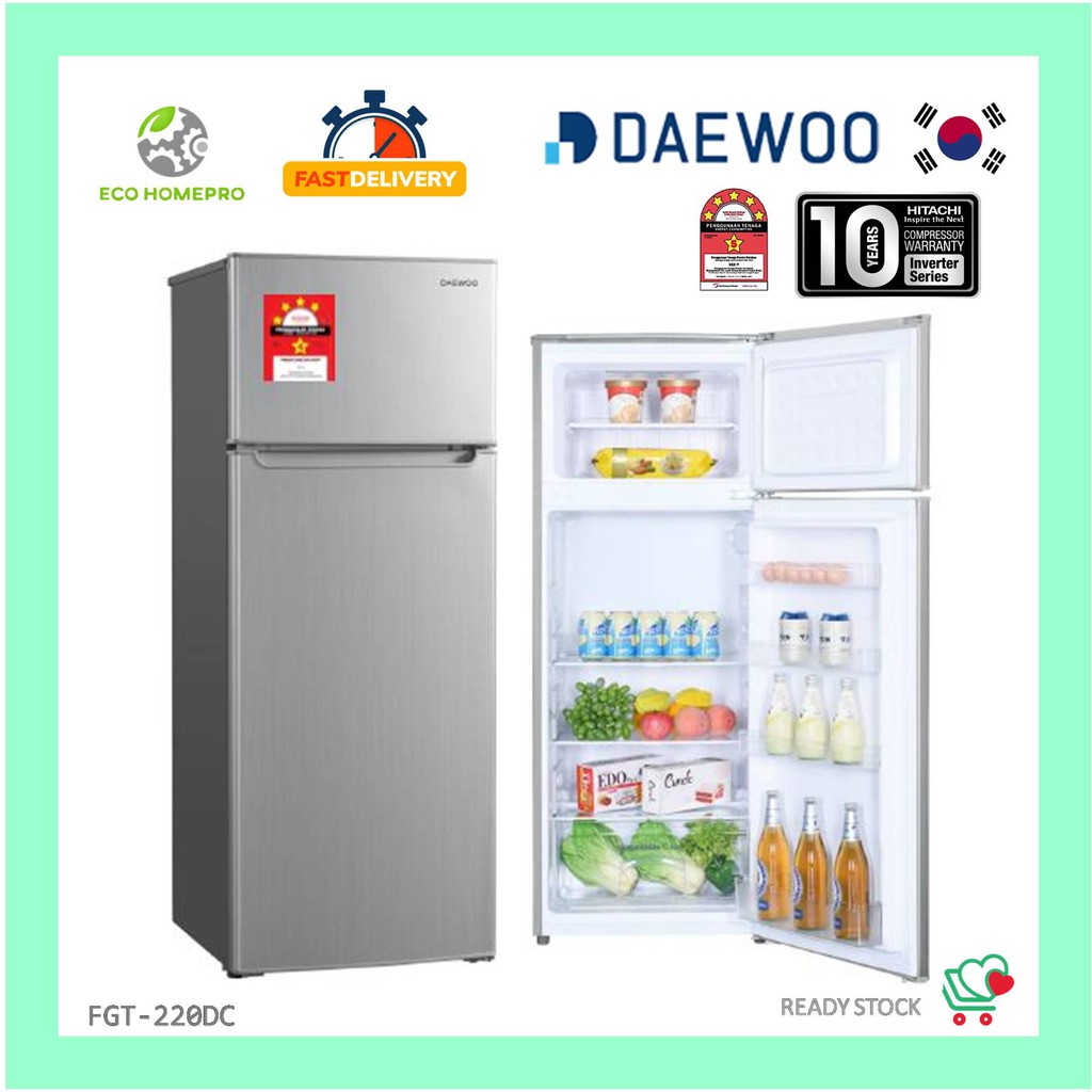 DAEWOO 2 DOOR FRIDGE FGT220DC Shopee Malaysia
