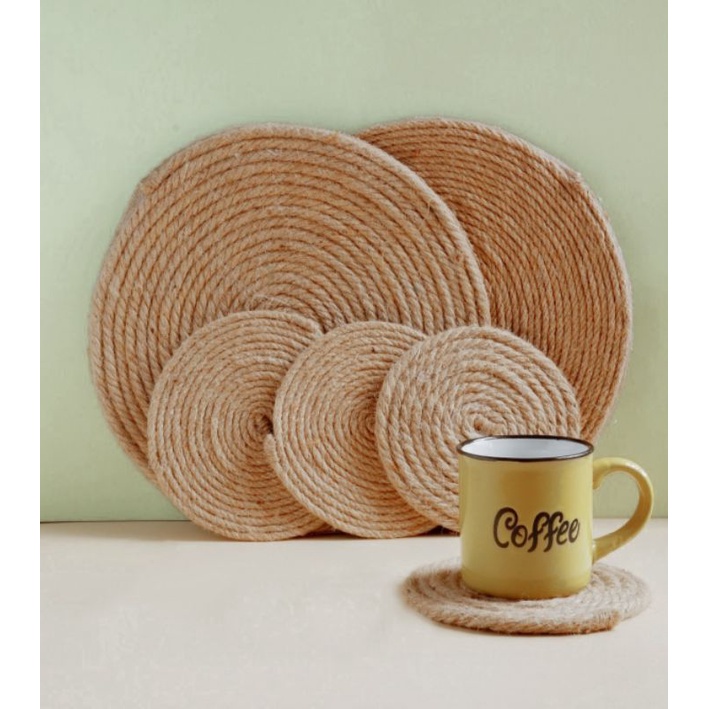 Placemat Natural Rope Table Deco 🔥READY STOCK🔥 Shopee Malaysia