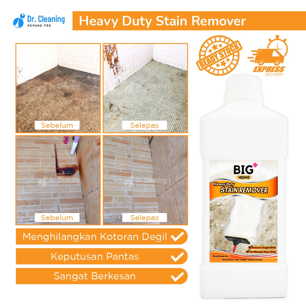 BIG+ Heavy Duty Stain Remover (1000ml) Toilet Floor Cleaner Liquid