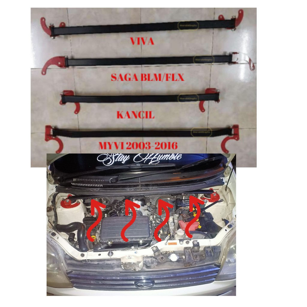 PERODUA VIVA MYVI KANCIL FRONT STRUT BAR BLACK Shopee Malaysia