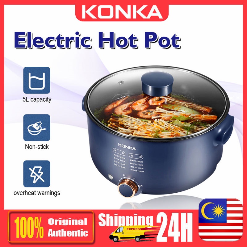 KONKA Electric Cooker Hot Pot Nonstick Electric Cooking Pot 5L