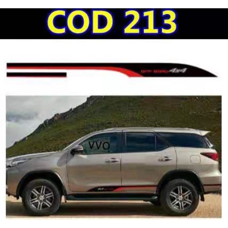 TOYOTA FORTUNER DECAL SIDE BODY STICKER Shopee Malaysia