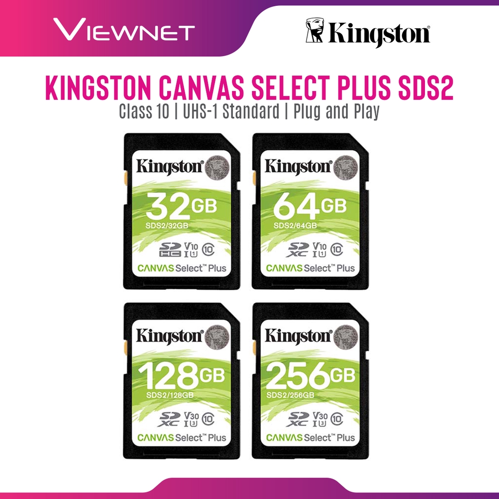 CARTAO DE MEMORIA SD KINGSTON CANVAS SELECT PLUS CLASS 10UHSI