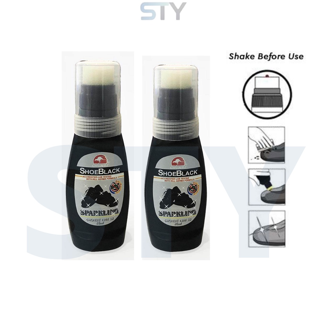 STY ChunBe Shoe Black 80ml Sparkling Shoe Polish SB1206 Kapur Kasut ...