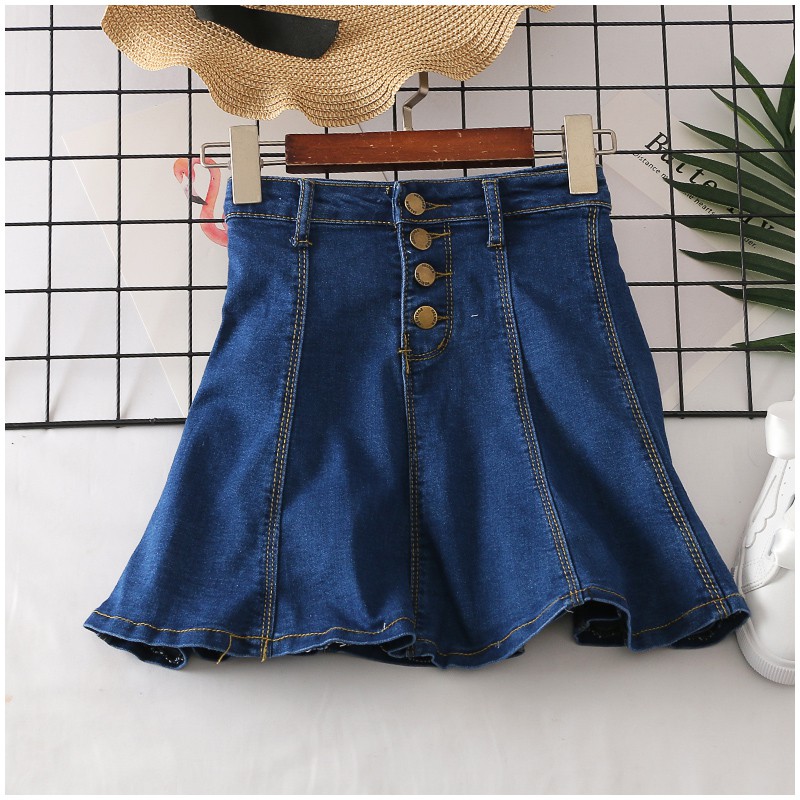 🔥 READY STOCK 🔥 Korean High Waist Single-Breasted Short Mini Jeans ...