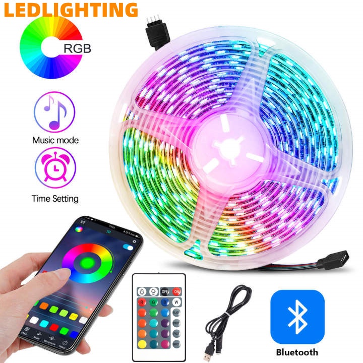 LED Usb Strip Lights 5050 RGB 16Colours Changing warm Led remote Strip ...
