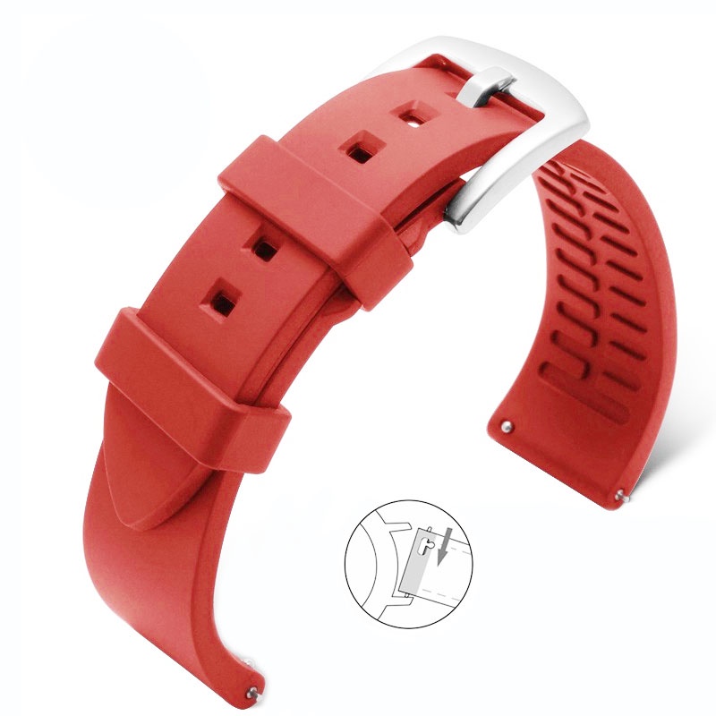 Soft Silicone Watch Band Quick Release Strap Universal Bracelet For Rolex Water Ghost 18mm 19mm 5729