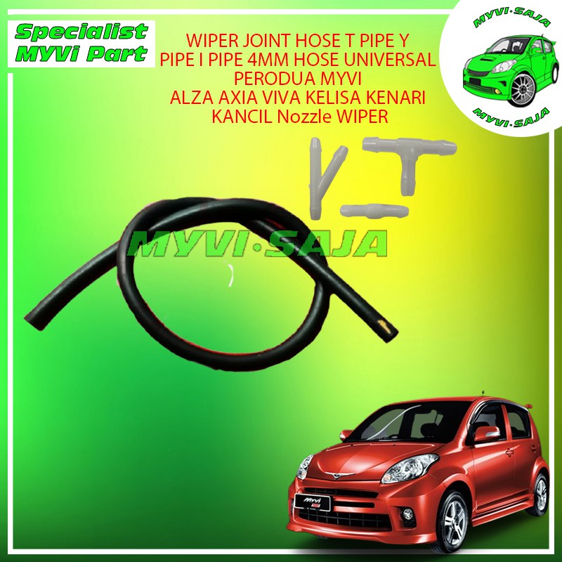 WIPER JOINT HOSE T PIPE Y PIPE I PIPE 4MM HOSE UNIVERSAL PERODUA MYVI