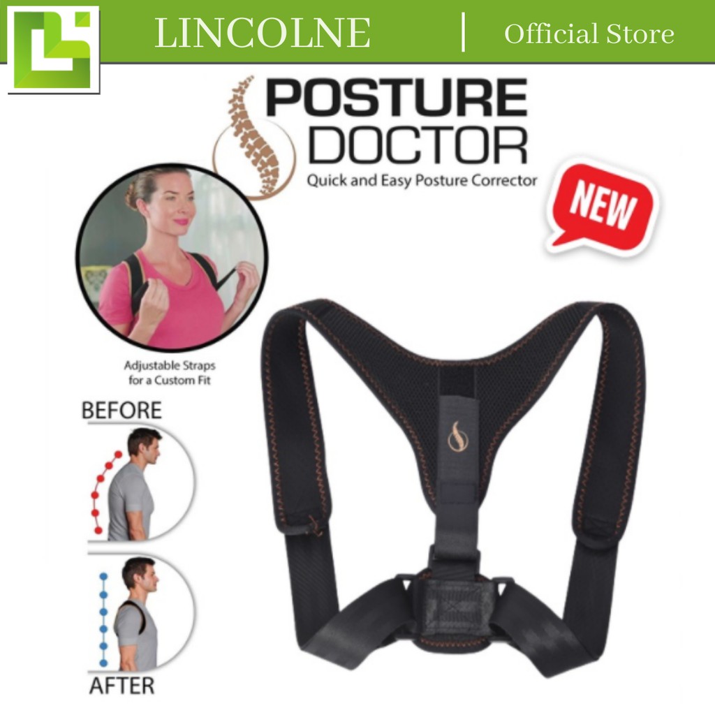 LINCOLNE Perfect Copper Infused Support Compression Black Posture ...