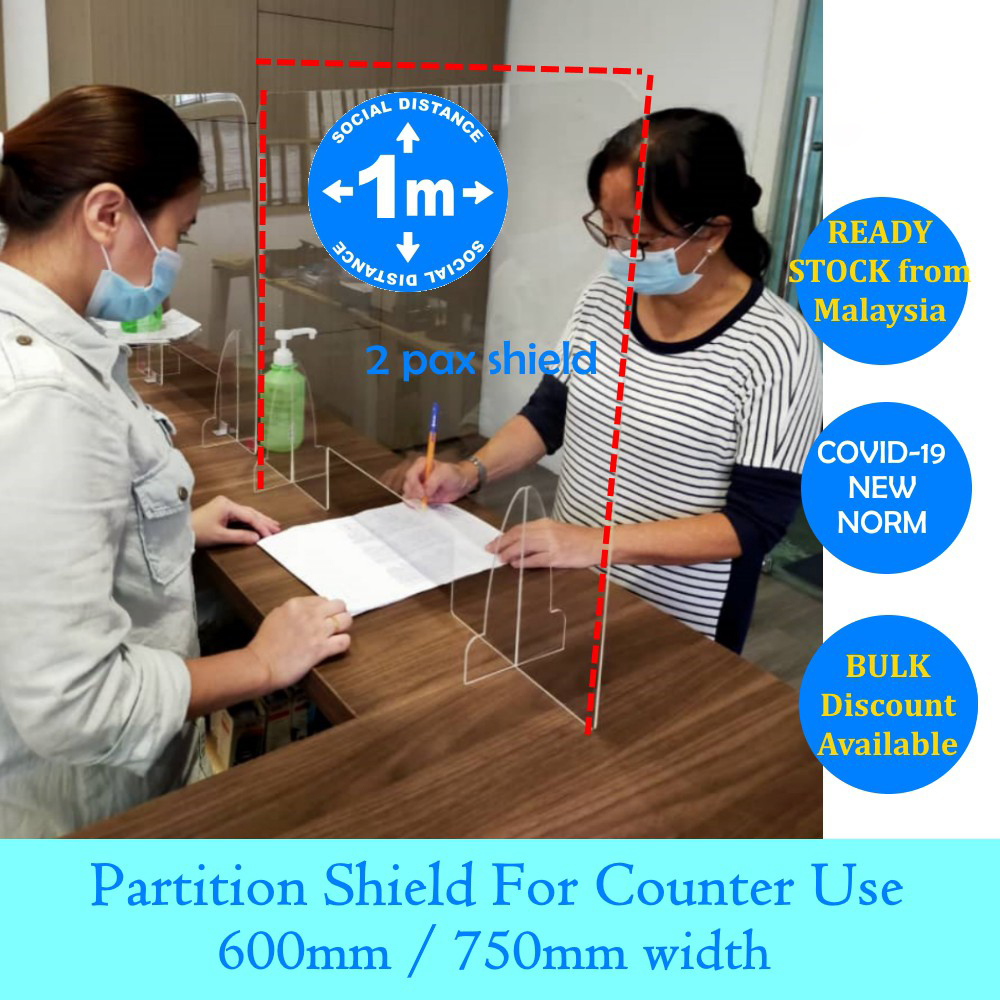 Tekkashop PMACC0141 Protection Acrylic Partition / Table Divider for ...
