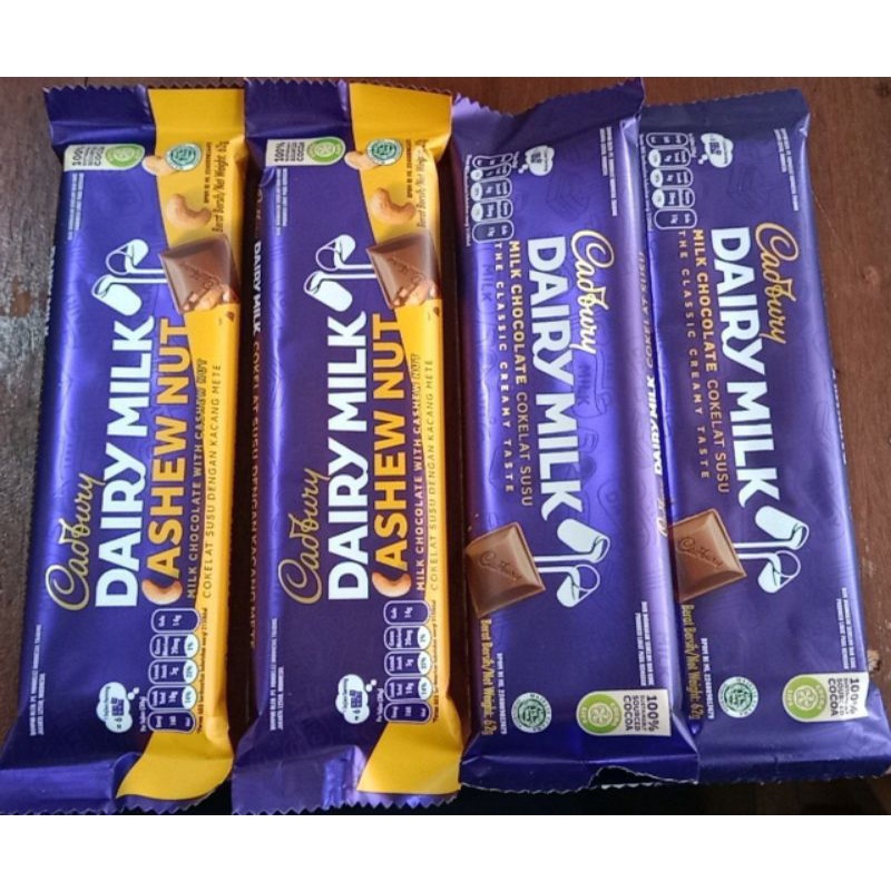 Cadbury Chocolate Package Contains 2 Packages @62gram | Shopee Malaysia