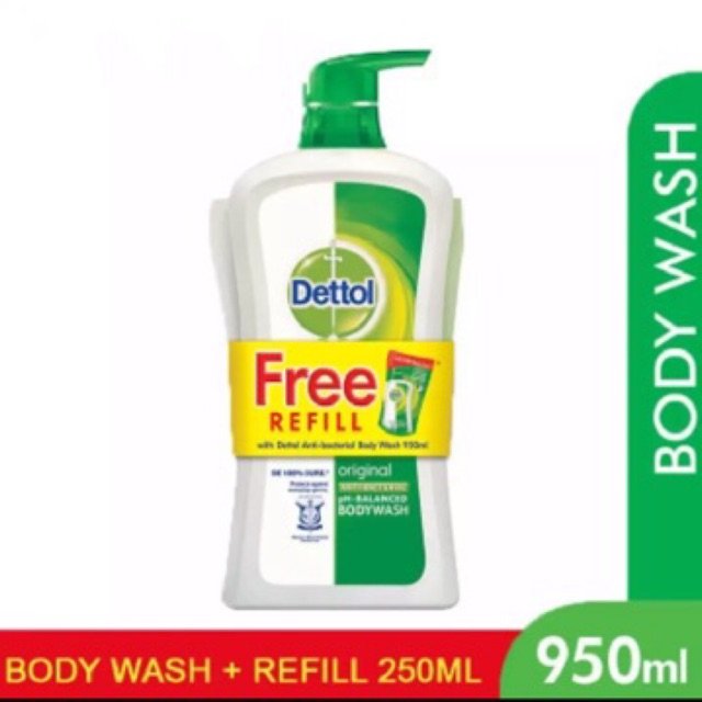 Dettol Original Body Wash 950ml Free 250ml Shopee Malaysia